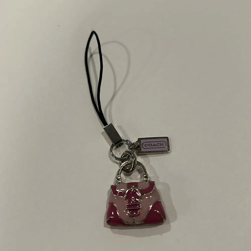 NWOT Vintage COACH Mini Purse Charm Lanyard Cell Phone Charm